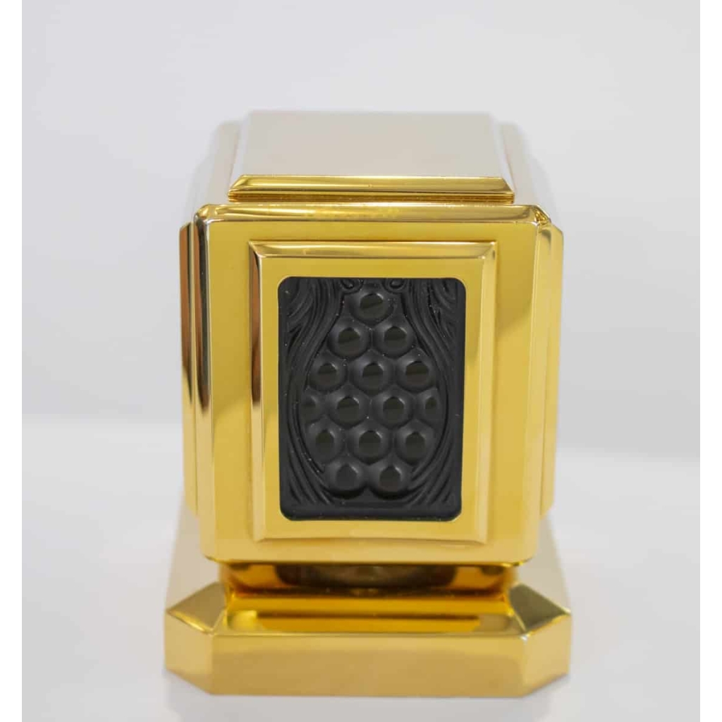 Maison Lalique : 6 Poignées Métal Doré & Cristal Noir