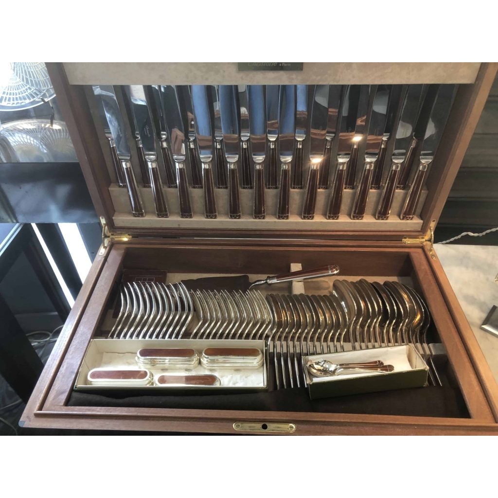 Christofle « Talisman » Box Cutlery Flatware Sienna 112 pièces | Biron Christofle "Talisman" Box Cutlery Flatware Sienna 112 pièces