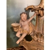 Paire de candélabres en bois polychrome. Italie XVII ème siècle. | Biron Paire de candélabres en bois polychrome. Italie XVII ème siècle.