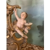 Paire de candélabres en bois polychrome. Italie XVII ème siècle. | Biron Paire de candélabres en bois polychrome. Italie XVII ème siècle.