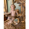 Paire de candélabres en bois polychrome. Italie XVII ème siècle. | Biron Paire de candélabres en bois polychrome. Italie XVII ème siècle.