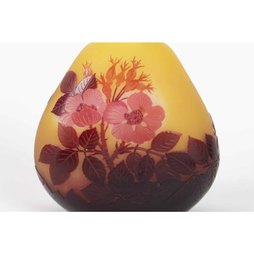 Emile Gallé Vase Panse Aplatie | Biron Emile Gallé Vase Panse Aplatie