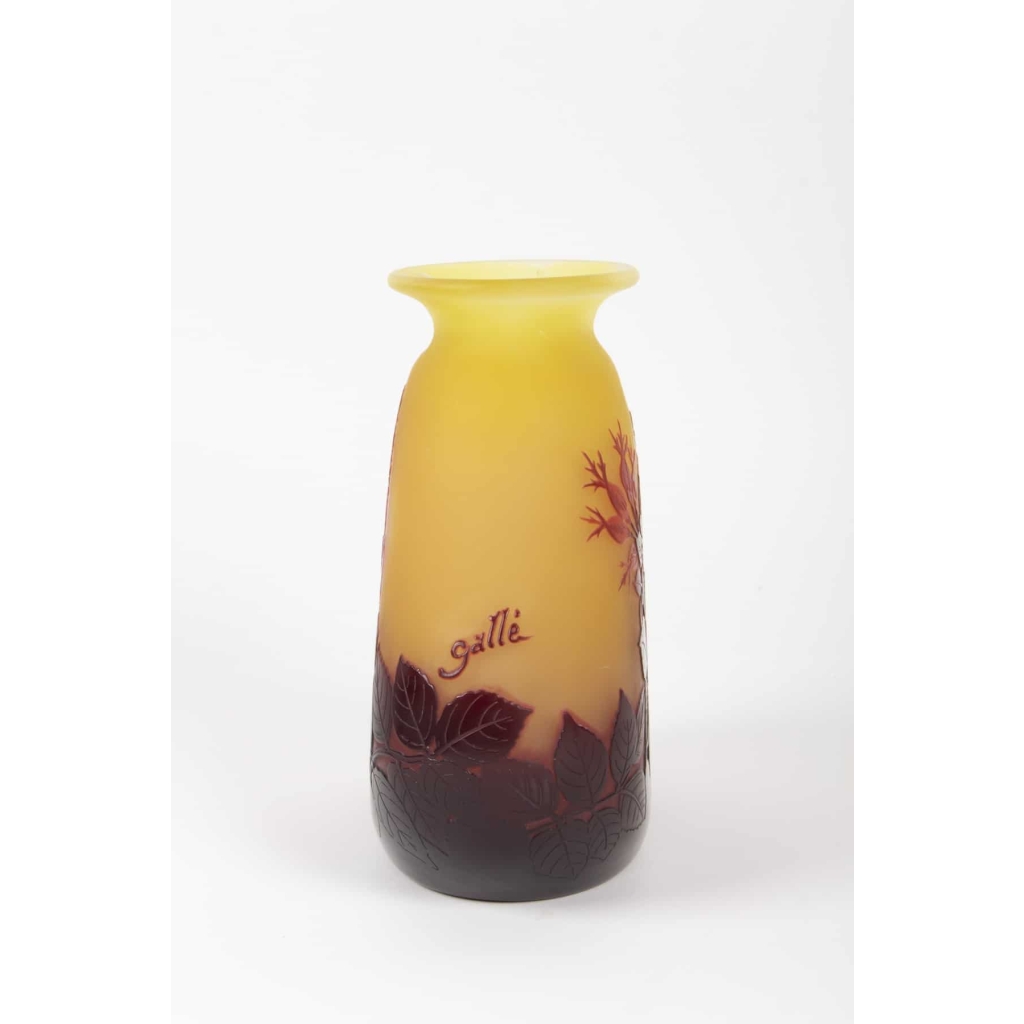 Emile Gallé Vase Panse Aplatie | Biron Emile Gallé Vase Panse Aplatie