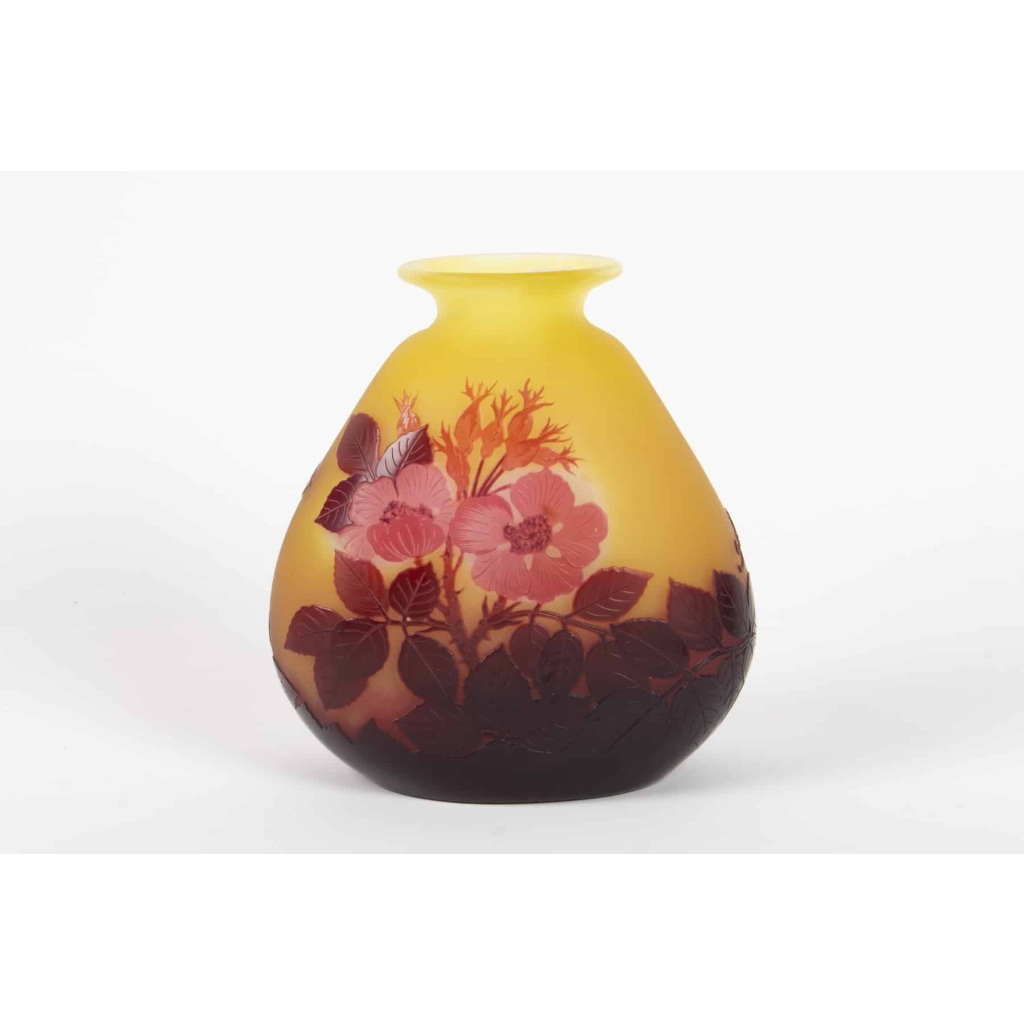 Emile Gallé Vase Panse Aplatie | Biron Emile Gallé Vase Panse Aplatie