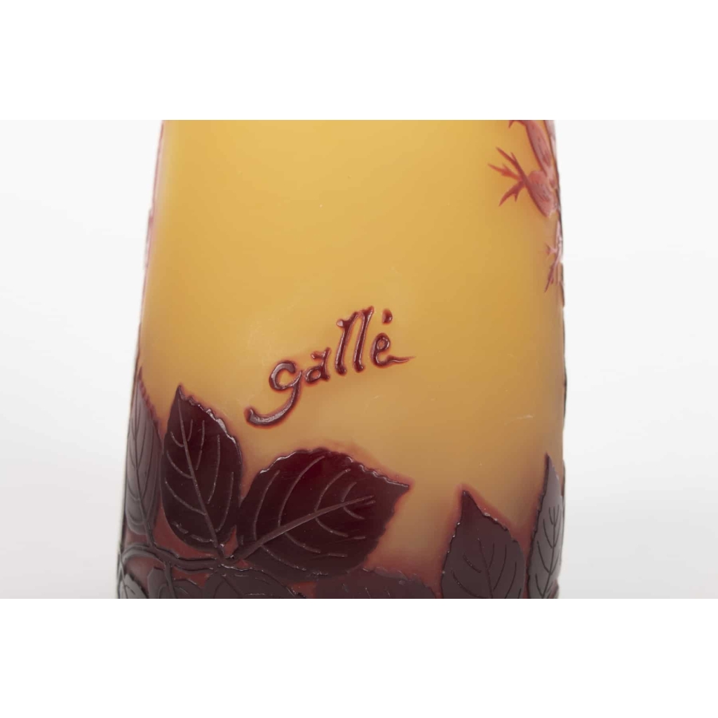 Emile Gallé Vase Panse Aplatie | Biron Emile Gallé Vase Panse Aplatie