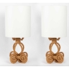Paire de lampes en corde Adrien Audoux et Frida Minet 1950 | Biron |||||