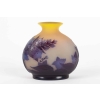 E.Gallé Vase Jaune & Bleu