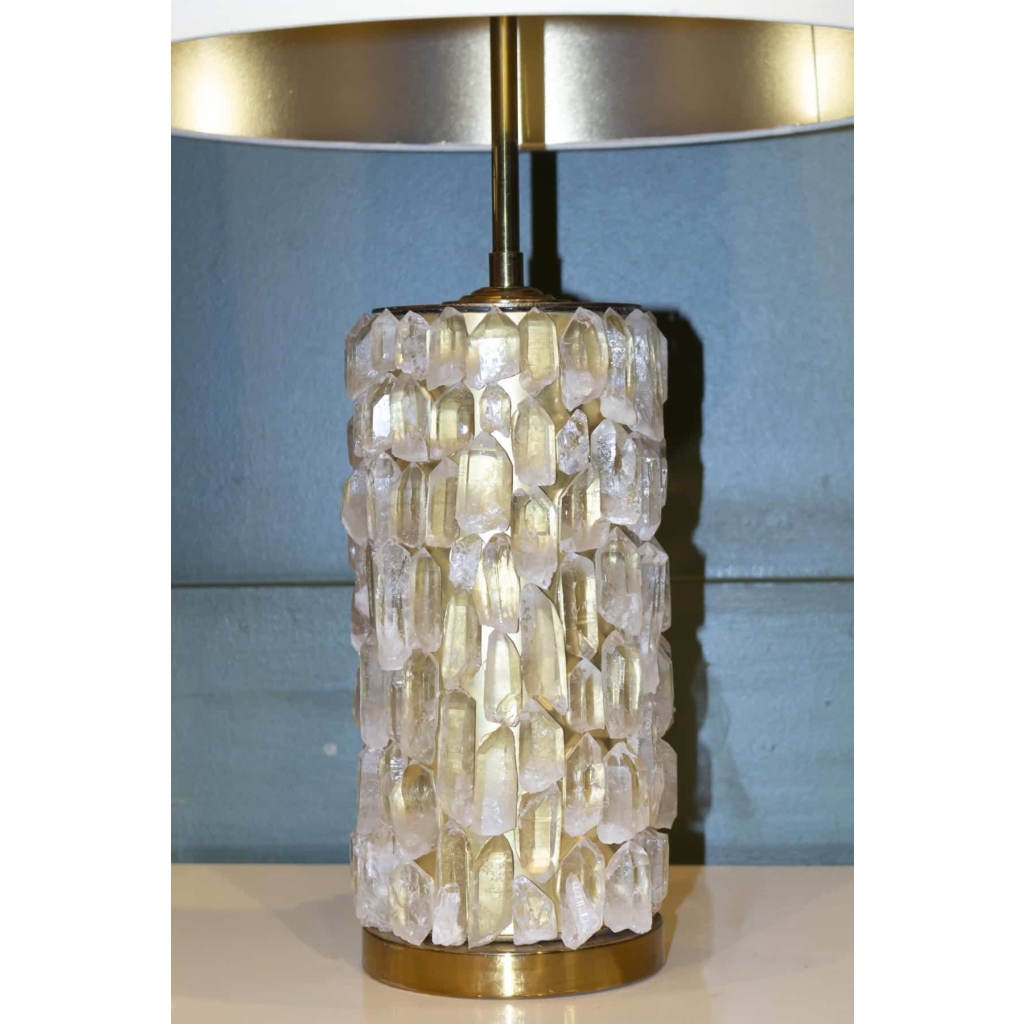 Paire de lampes en cristal de Roche. | Biron Paire de lampes en cristal de Roche.