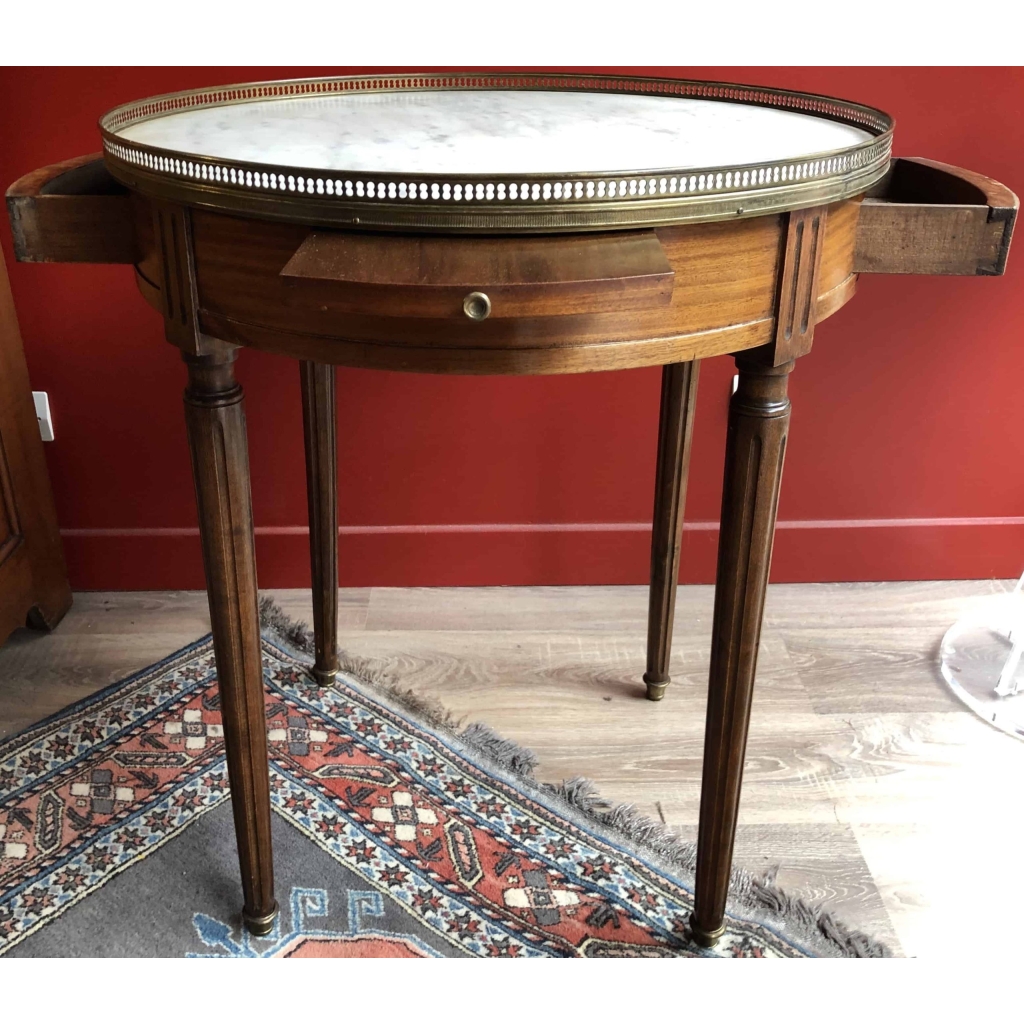 Table bouillotte en acajou fin 18è / début 19è