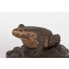 Crapaud en bois de camphrier d’époque Taisho (1912-1936), signé par l’artiste Naohiro IIIème génération | Biron Crapaud en bois de camphrier d’époque Taisho (1912-1936), signé par l’artiste Naohiro IIIème génération