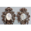 1950′ Paire d Appliques Renaissance Italienne de Style En Bois Argenté | Biron 1950' Paire d Appliques Renaissance Italienne de Style En Bois Argenté