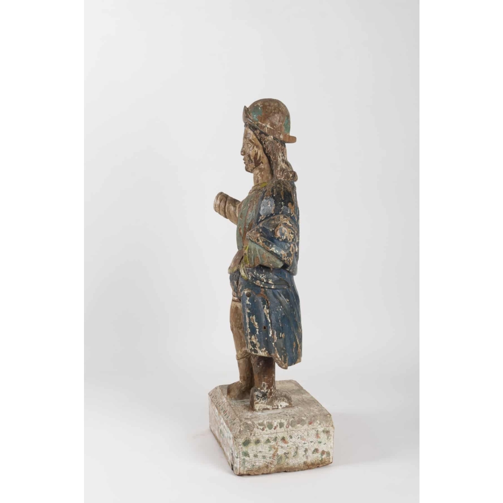 Sculpture polychrome Conquistador Espagne 18e siècle | Biron Sculpture polychrome Conquistador Espagne 18e siècle
