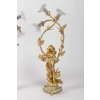 Paire de lampes Art Nouveau en bronze doré et cristal | Biron Paire de lampes Art Nouveau en bronze doré et cristal