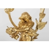 Paire de lampes Art Nouveau en bronze doré et cristal | Biron Paire de lampes Art Nouveau en bronze doré et cristal