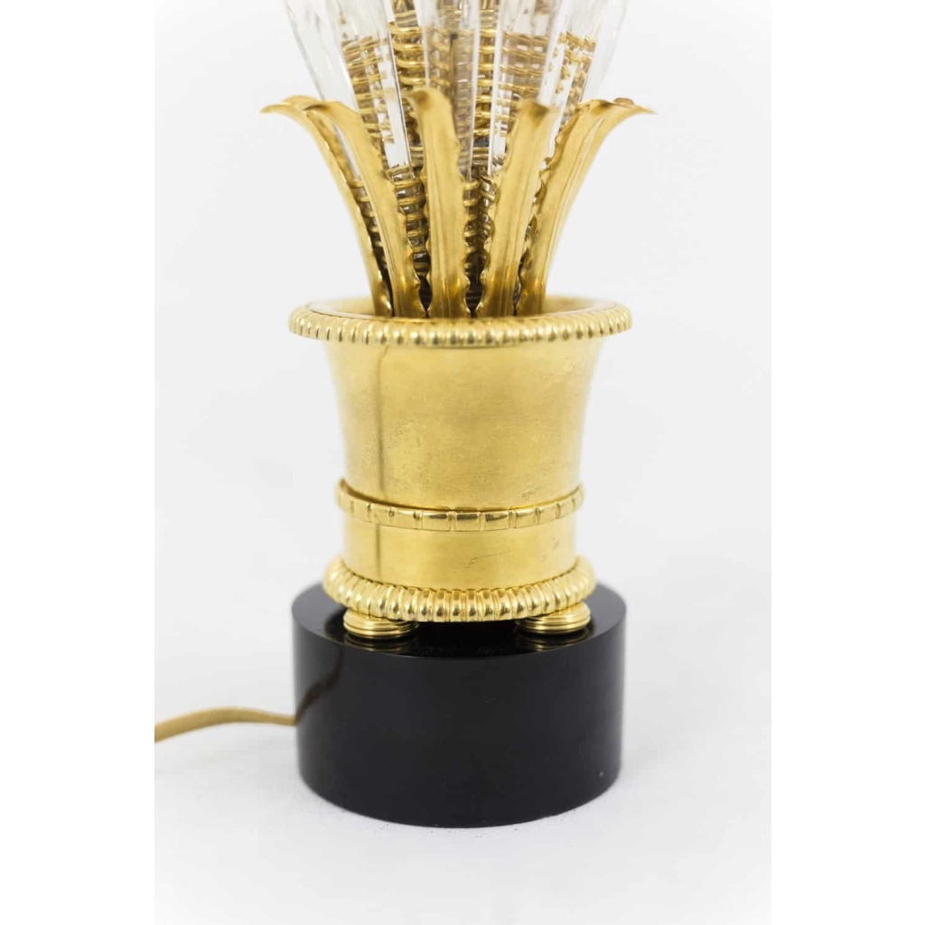 Paire de lampes aux cristaux de verre, années 1970 | Biron Paire de lampes aux cristaux de verre, années 1970