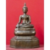 Bouddha en bronze patine brune position « Prise de la terre à témoin » 18e siècle | Biron ||||
