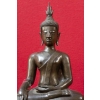 Bouddha en bronze patine brune position « Prise de la terre à témoin » 18e siècle | Biron Bouddha en bronze patine brune position "Prise de la terre à témoin" 18e siècle