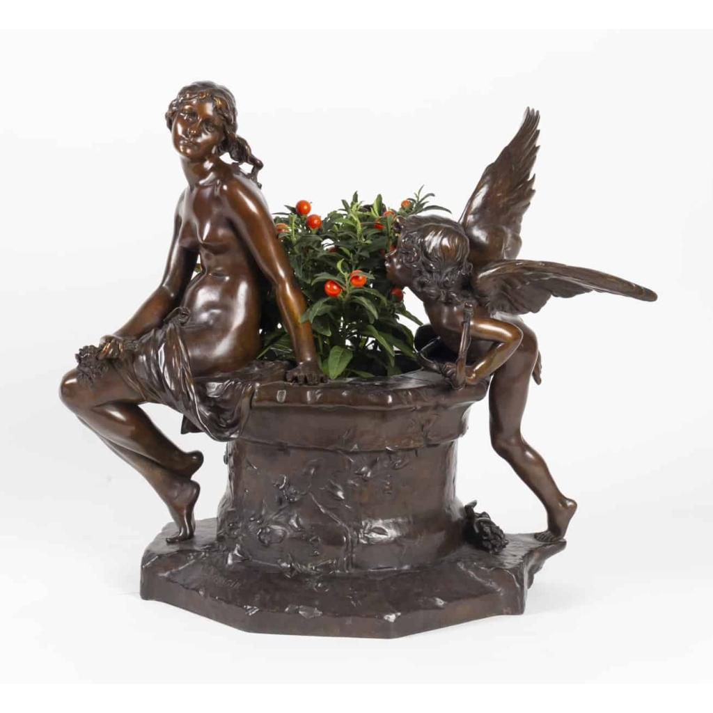 Bronze « Le puit qui parle » signé P MENGIN 1900 | Biron |||||||||||