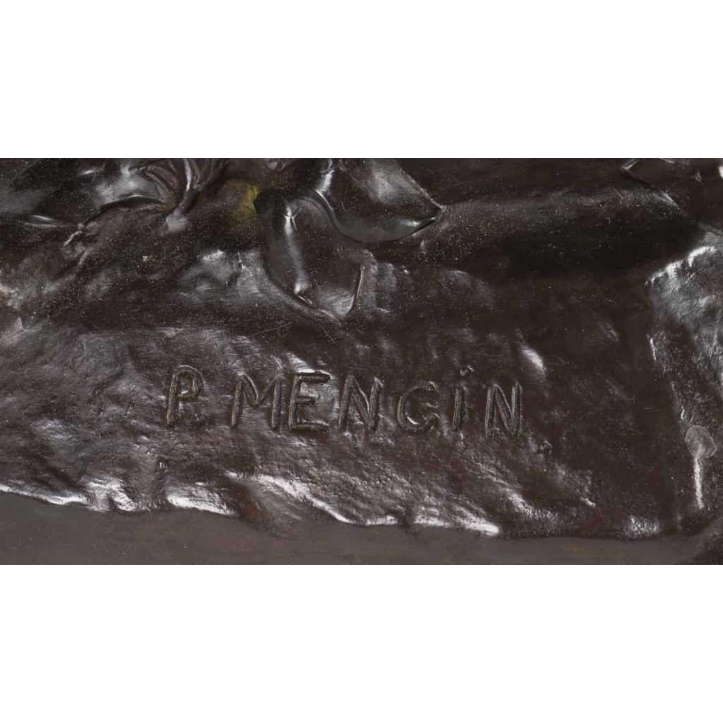 Bronze « Le puit qui parle » signé P MENGIN 1900 | Biron Bronze "Le puit qui parle" signé P MENGIN 1900