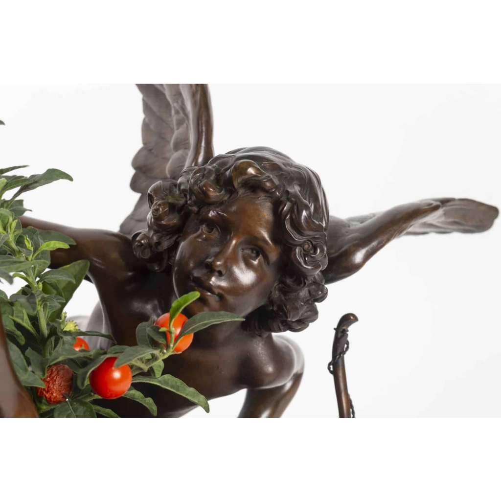 Bronze « Le puit qui parle » signé P MENGIN 1900 | Biron Bronze "Le puit qui parle" signé P MENGIN 1900
