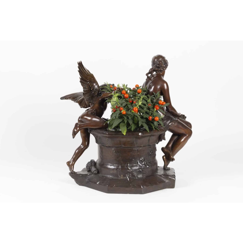 Bronze « Le puit qui parle » signé P MENGIN 1900 | Biron Bronze "Le puit qui parle" signé P MENGIN 1900