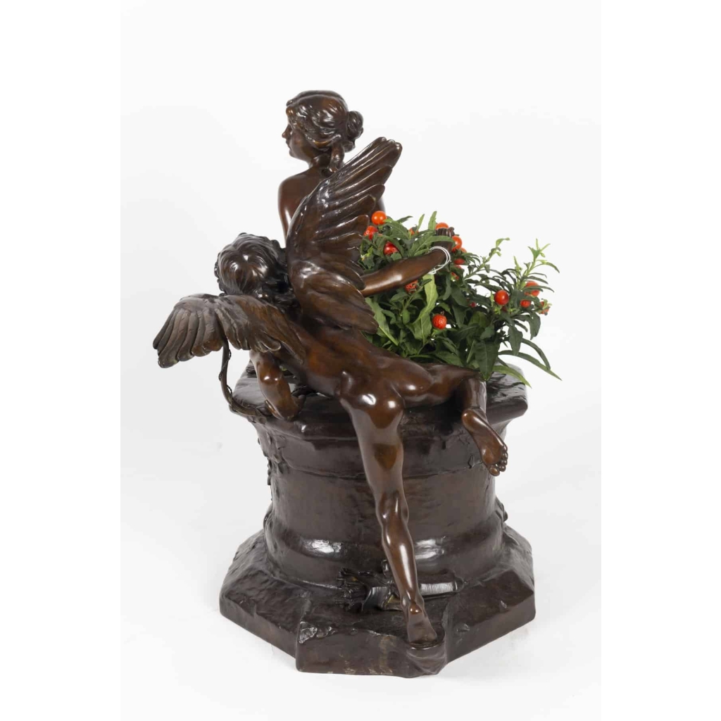 Bronze « Le puit qui parle » signé P MENGIN 1900 | Biron Bronze "Le puit qui parle" signé P MENGIN 1900