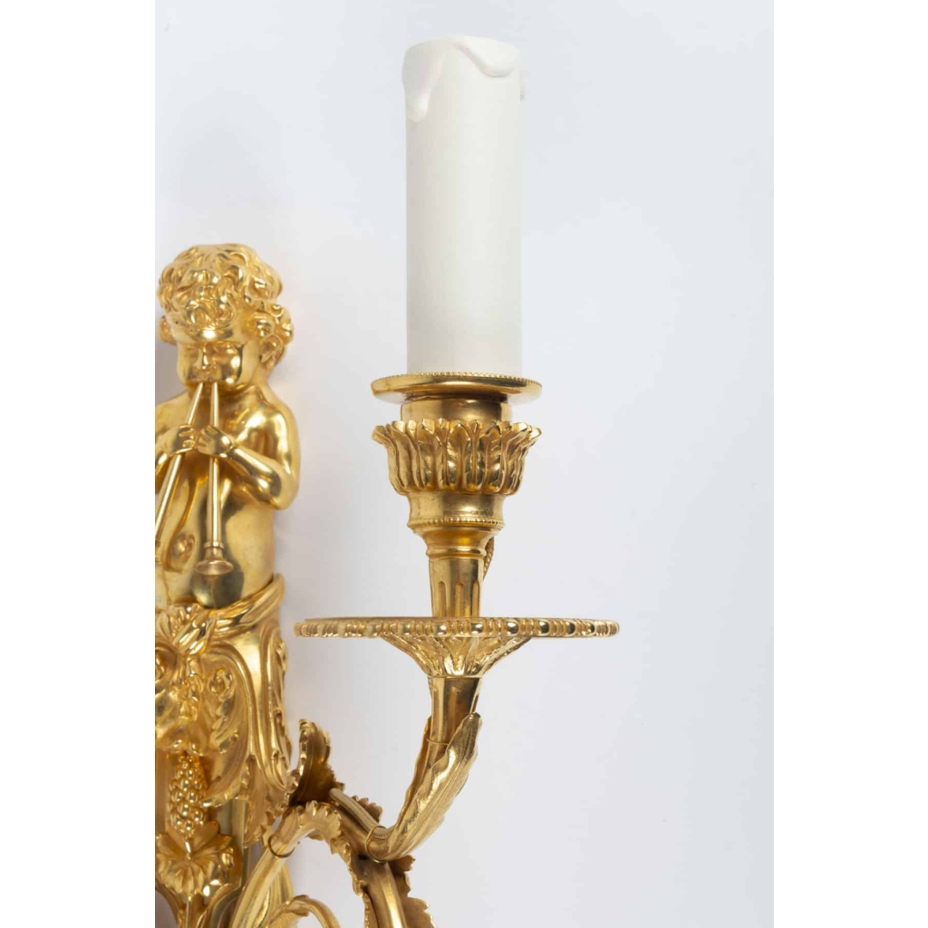 Paire d’appliques de style Louis XVI. | Biron Paire d'appliques de style Louis XVI.