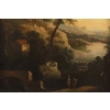Paire de tableaux paysages italiens 18e siècle 26