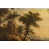 Paire de tableaux paysages italiens 18e siècle 27