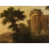 Paire de tableaux paysages italiens 18e siècle 20