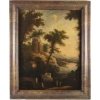 Paire de tableaux paysages italiens 18e siècle 25
