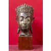 Tête de Bouddha bronze Sian Royaume d’Ayuthya 18e siècle | Biron |||