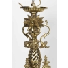 Lustre en bronze doré à 6 lumières époque Napoléon III | Biron Lustre en bronze doré à 6 lumières époque Napoléon III