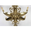 Lustre en bronze doré à 6 lumières époque Napoléon III | Biron Lustre en bronze doré à 6 lumières époque Napoléon III