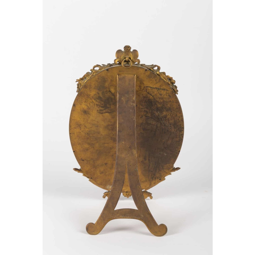Miroir en émail cloisonné et bronze fin 19e siècle | Biron Miroir en émail cloisonné et bronze fin 19e siècle
