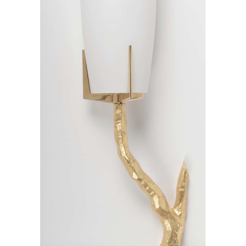 Paire d’appliques en bronze doré de la Maison Arlus, France, 1960 | Biron Paire d’appliques en bronze doré de la Maison Arlus, France, 1960