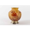 Vase de DAUM NANCY AUX AUBEPINES SUR PIED EN ARGENT