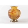 Vase de DAUM NANCY AUX AUBEPINES SUR PIED EN ARGENT