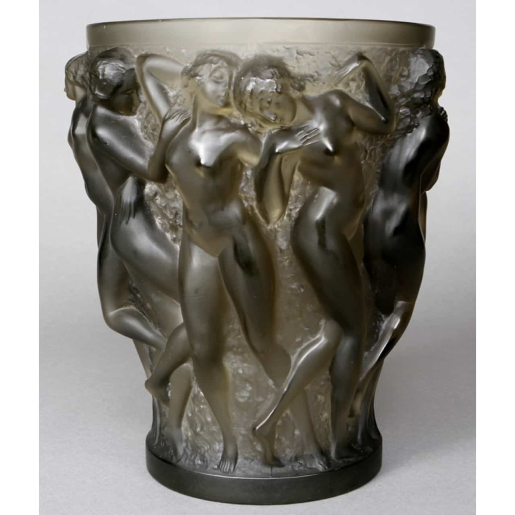 Vase « Bacchantes » verre gris fumé de René LALIQUE | Biron ||||