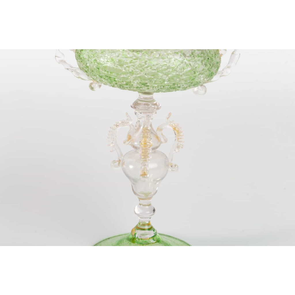 1Verre ghiaccio Vert Venise (Murano) Salviati 1880