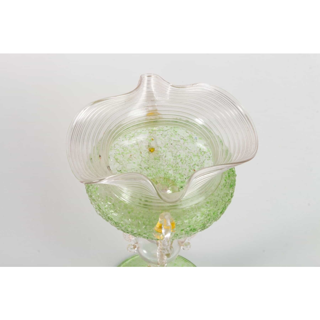1Verre ghiaccio Vert Venise (Murano) Salviati 1880