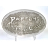 Plaque Publicitaire « Parfums Roger et Gallet » verre blanc patiné gris de René LALIQUE | Biron ||||