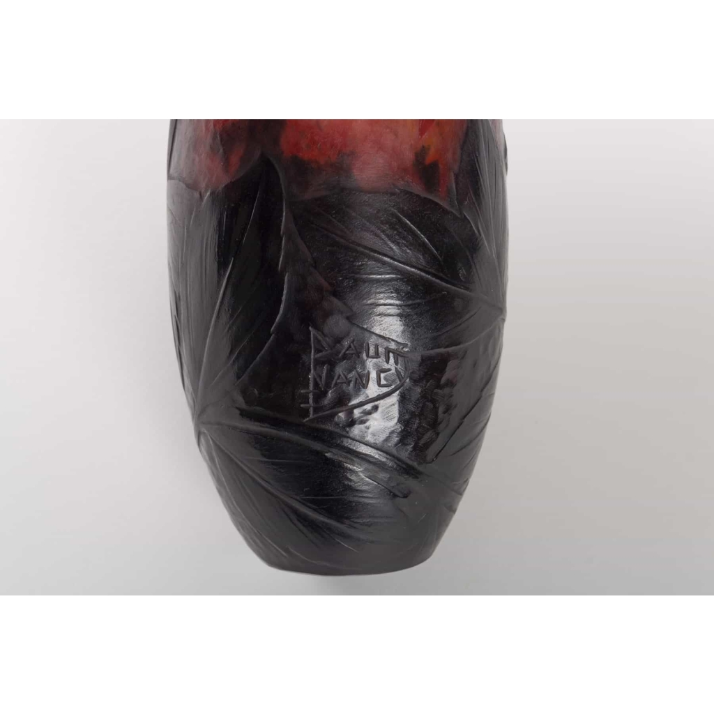Vase de DAUM Nancy aux Dahlias époque 1900