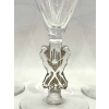 Suite de Huit 8 Verres à Madère "Strasbourg" verre blanc patiné gris de René LALIQUE 12.8cm
