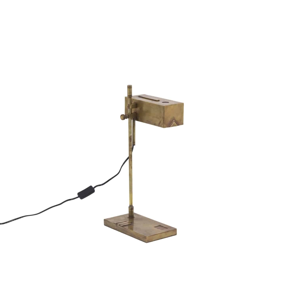 Bauhaus, Lampe en laiton doré, vers 1920 | Biron ||||||