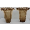 1970′ Paire De Vases Cristal Murano Fumés Et Or Toso Signés | Biron 1970' Paire De Vases Cristal Murano Fumés Et Or Toso Signés