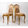 Paire de Chaises roses de Style LouisXV. Période: Napoléon III | Biron ||||||||||