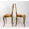 Paire de Chaises roses de Style LouisXV. Période: Napoléon III | Biron Paire de Chaises roses de Style LouisXV. Période: Napoléon III