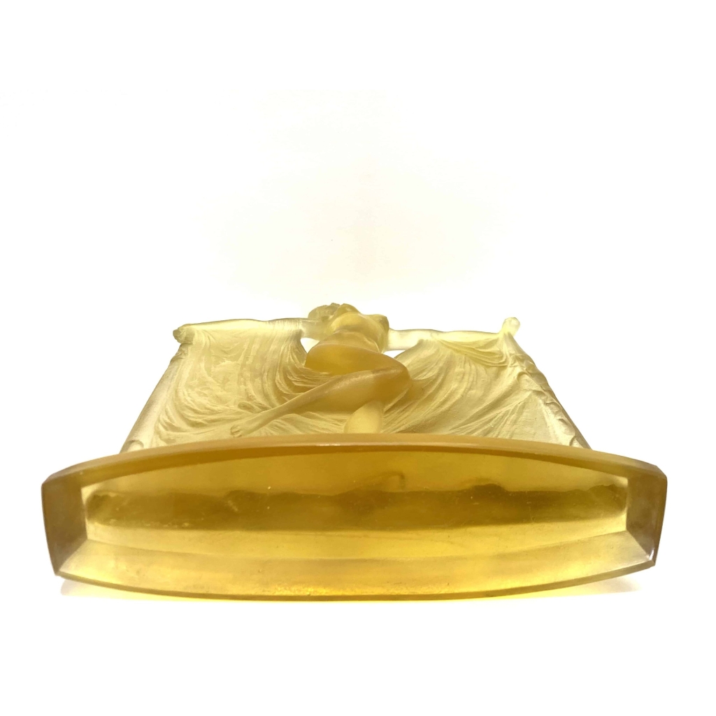 Statuette « Suzanne » verre jaune de René LALIQUE | Biron Statuette "Suzanne" verre jaune de René LALIQUE