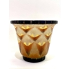 Vase « Palmettes » pâte de verre orange, jaune et marron de Gabriel ARGY-ROUSSEAU | Biron |||||